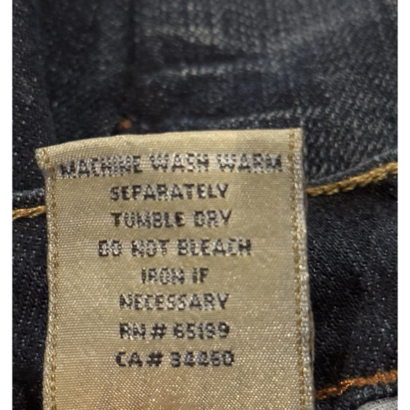 7 FOR ALL MANKIND Women's Dark Wash Blue Skinny 8" Rise Jeans Size 26 Pockets - Picture 10 of 14